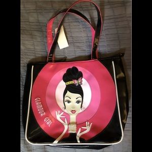 Glamour Girl Handbag Tote-Bag Gems & Art from KITSON Beverly Hills CA 2009 NEW